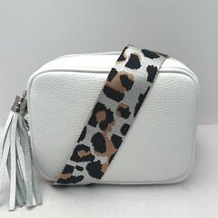 GEMMA Crossbody Leather Bag - White - Majestico Gifts