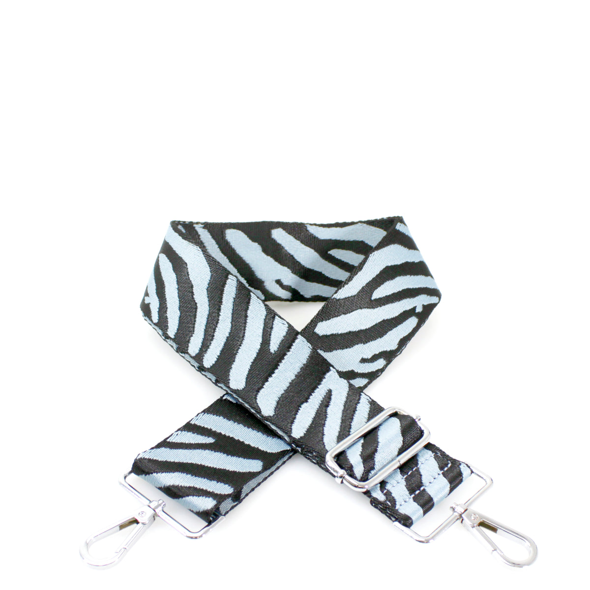 Bag Strap - Light Blue / Black Zebra Design - Majestico Gifts