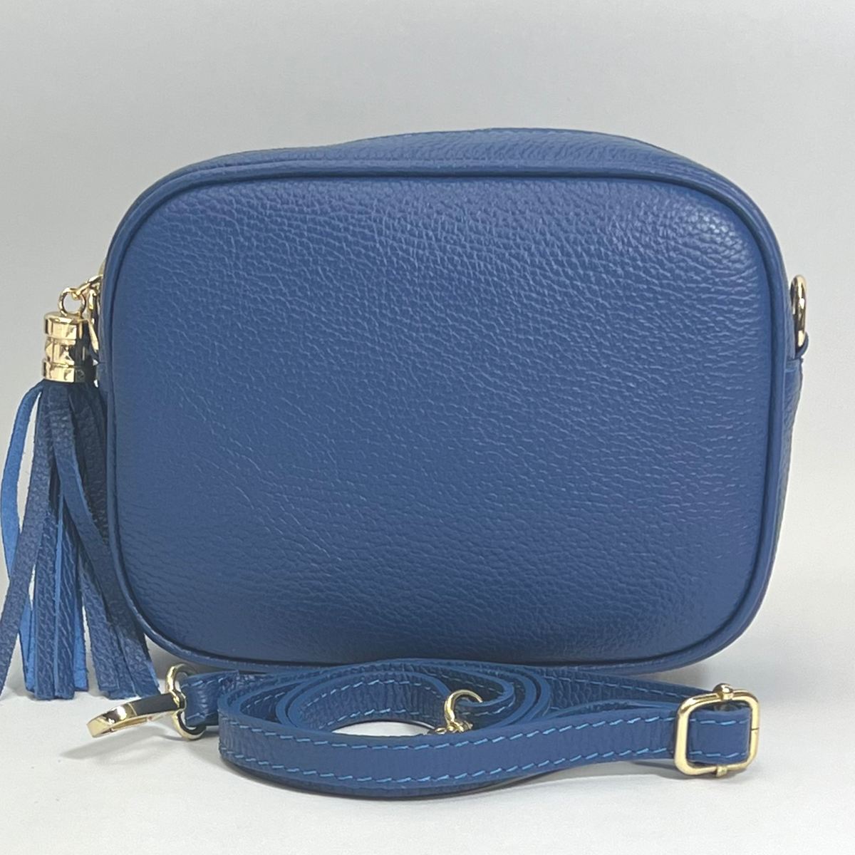 Martina Crossbody Leather Bag - Blue