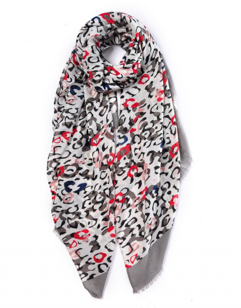 Colour Animal Print Scarf - Assorted Colours - Majestico Gifts