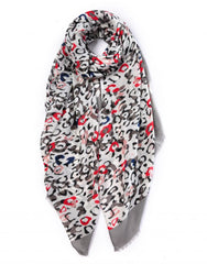 Colour Animal Print Scarf - Assorted Colours - Majestico Gifts