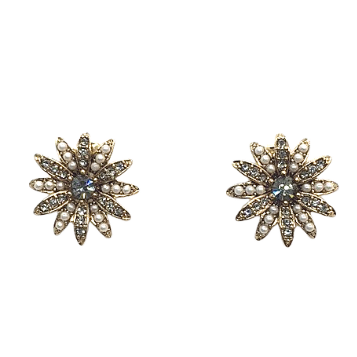 Copenhagen Cluster Pearl Vintage Style Daisy Earrings - Majestico Gifts