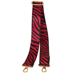 Bag Strap -  Black Fuchsia Zebra