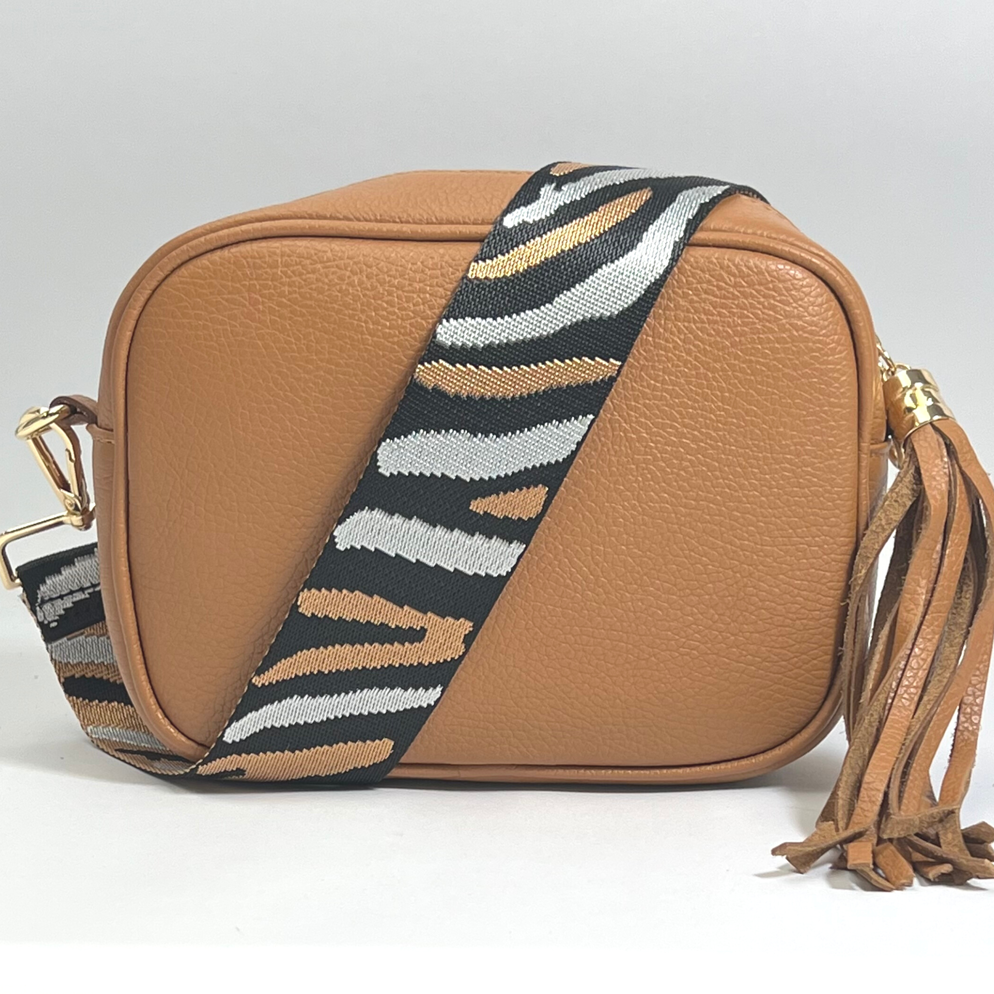 Martina Crossbody Leather Bag - Tan