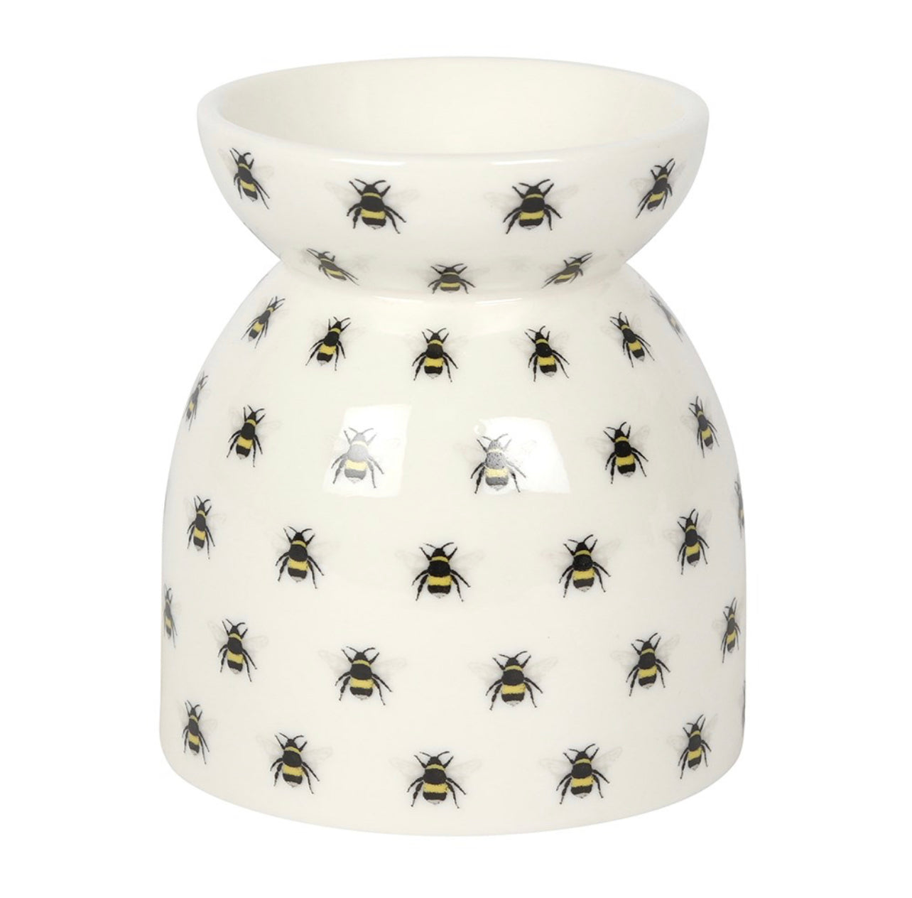 All Over Bee Print Oil Burner, Wax Melter - Majestico Gifts