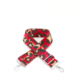 Bag Strap - Red Animal Print - Majestico Gifts