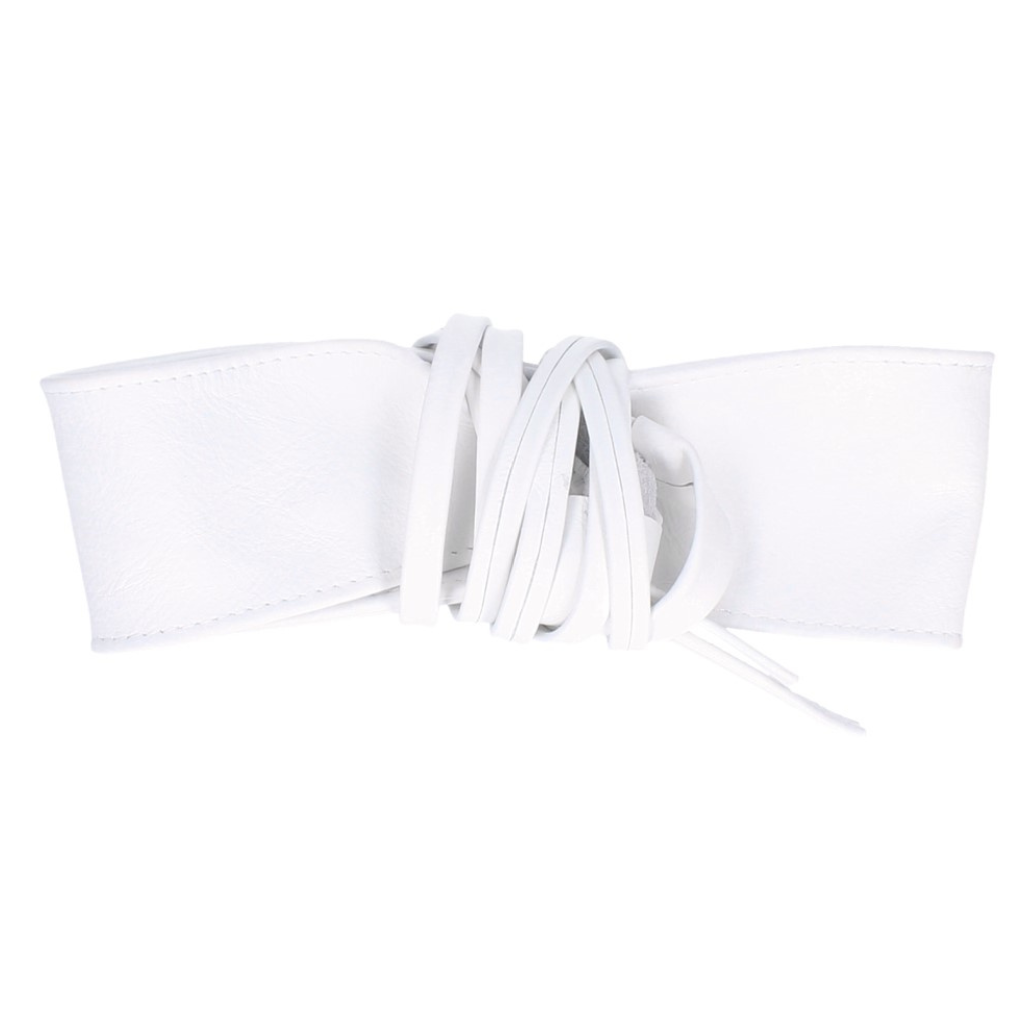 Elena Genuine Leather Sash Belt - White - Majestico Gifts