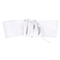 Elena Genuine Leather Sash Belt - White - Majestico Gifts