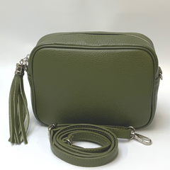 GEMMA Crossbody Leather Bag - Khaki Green