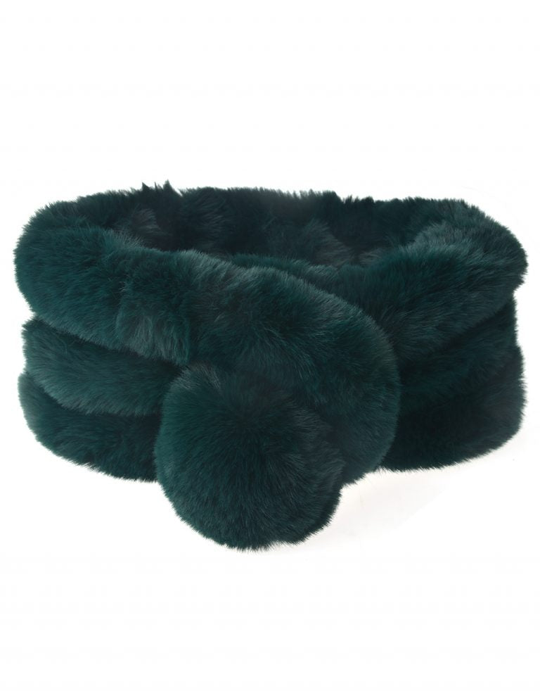 Ultra Soft Fur Pom Scarf - Assorted Colours - Majestico Gifts