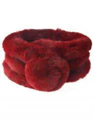 Ultra Soft Fur Pom Scarf - Assorted Colours - Majestico Gifts