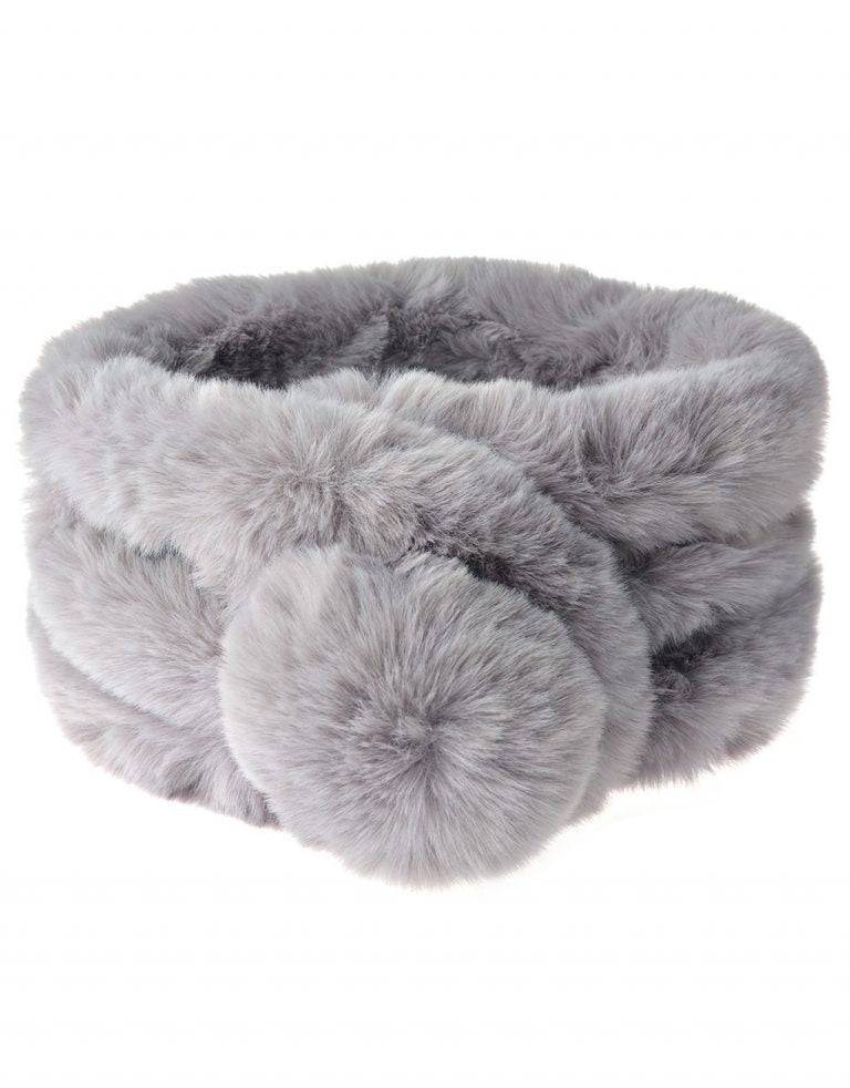 Ultra Soft Fur Pom Scarf - Assorted Colours - Majestico Gifts