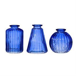 Glass Bud Vases - Set of 3 - Assorted Colours Available - Majestico Gifts