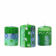 Hand Painted Votive Candles - Boxed Set - Farih Design - Majestico Gifts