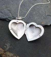 Beautiful Sterling Silver Heart Locket Pendant Necklace - Majestico Gifts