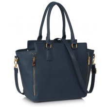 Navy Zipper Tote Bag - Majestico Gifts