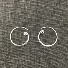 Sterling  Silver Hoop Earring Circle - Majestico Gifts