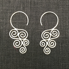 Sterling Silver Swirl Cascading Earrings - Majestico Gifts