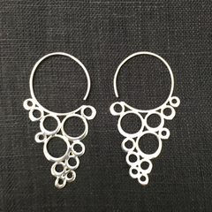 Cascading Circle Earrings - Sterling Silver - Majestico Gifts