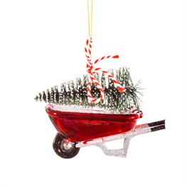 Wheelbarrow with Tree Shaped Bauble - Majestico Gifts
