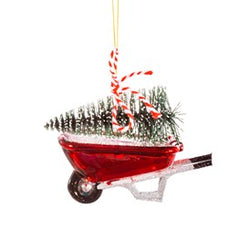 Wheelbarrow with Tree Shaped Bauble - Majestico Gifts