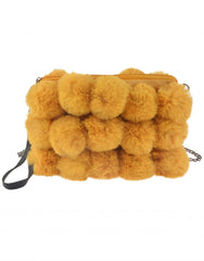 Fluffy Pom Pom Bag - Assorted Colours - Majestico Gifts