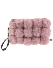 Fluffy Pom Pom Bag - Assorted Colours - Majestico Gifts