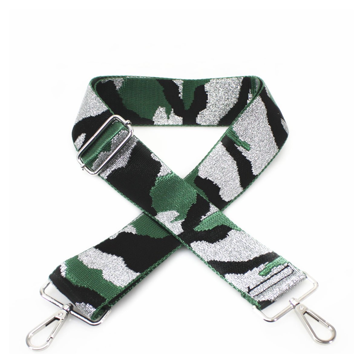 Bag Strap - Black Green Silver Camo - Majestico Gifts